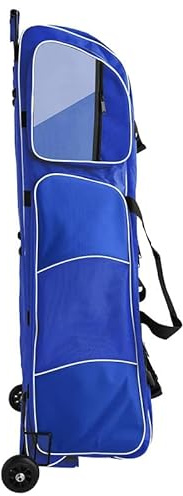 TBQATNTS Fencing Sword Bag,Fencing Equipment Roller Storage Bag,Waterproof Oxford Fabric and Oversize Wheels,for Epee Saber and Foil - Sword Bag Trolley Case for Fencing Suit and Mask,Blue