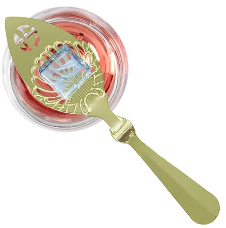 Soporte para cuchara de absenta – Herramienta de bar de cocina, cuchara fuente de absenta hecha de acero inoxidable 304 para fiestas, catering, bufé, cuchara de absenta – Cuchara de filtro de bebidas