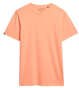 Superdry Herren Klassisches Essential T-Shirt Verwaschenes Dry Neon Orange XL