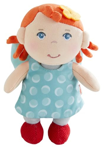 HABA Ángel de la Guarda emi – Muñeca de Tela Suave (15 cm), Bienvenida para bebés y niños pequeños, Lavable a máquina a 30 °C, 2011872001