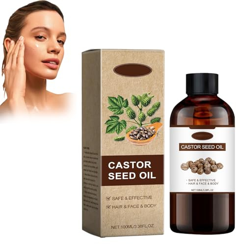 Aceite de ricino negro 100% puro prensado en frío para cabello, pestañas y cejas – Potente tratamiento para crecimiento capilar y aclarado de la piel – blanquea de forma natural 100ml
