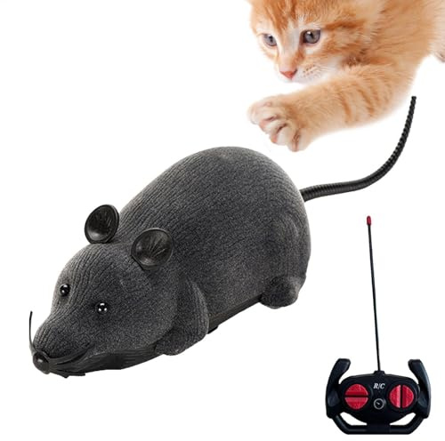 Vgvgaj Ratón Electrónico Gatos Ratón Control Remoto para Gatos Juguete Interactivos para Gato Juguetes para Ratas De Control Remoto Se Mueve como Un Ratón