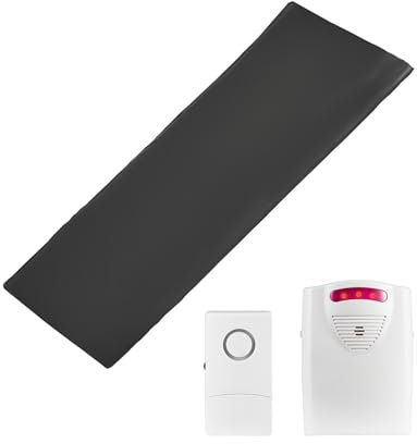 VEVOR Sistema de Alarma de Cama a Adultos Mayores 35,6 x 76 cm Almohadilla de Sensor de Cama Inalámbrica con Buscapersonas Almohadilla de Prevención de Caídas para Hogar, Centro Rehabilitación