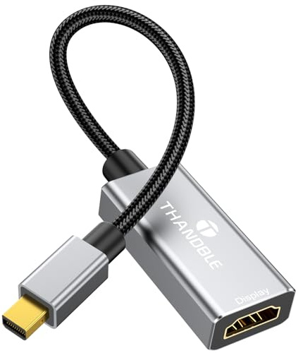 THANDBLE 4K Mini DisplayPort to HDMI Adapter, UHD 4K 60Hz Mini DP to HDMI Adapter, Thunderbolt 2 to HDMI Compatible for MacBook Air/Pro, Mac iMac/Pro, Surface Pro/Dock, Monitor, Projector