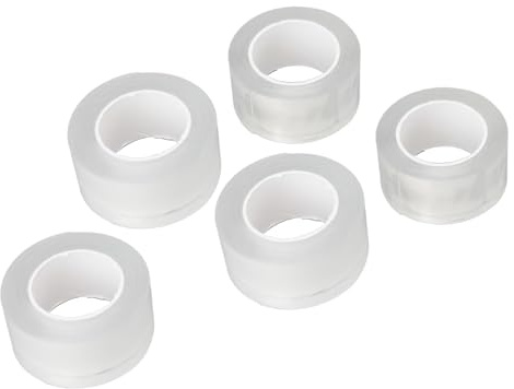 Saluaqui Set di Rotolo Trasparente a Doppio Lato con Gel Acrilico per Mestieri, Nastro Adesivo Non Slip Largo 3 Cm per Applicazioni Versatili