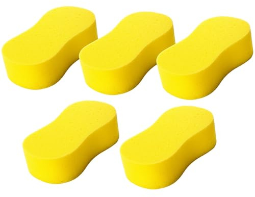 5 Pack Car Cleaning Sponge, Large Sponge for Car Washing with Super Absorbent Material, Anti Scratch Technology Wash, for Windows Wheels Bodywork, Boat RV Motorcycle Cleaning (21x11x5cm) ﻿