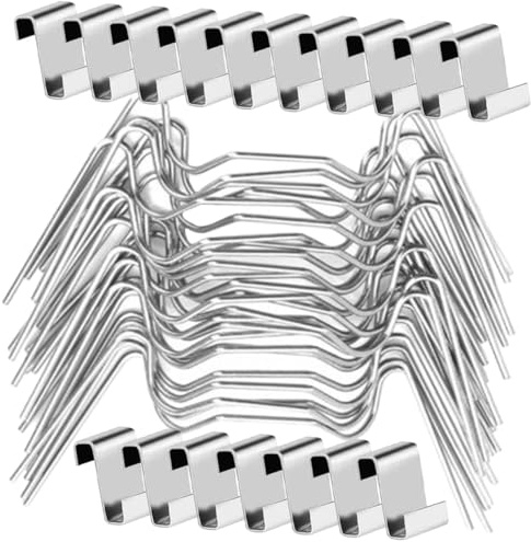 Kisangel Juego de 50 Clips W y Z de Acero Inoxidable para Fijación de Paneles de Vidrio Invernaderos Accesorios Resistentes y Ligeros para Protección y Mantenimiento Fácil