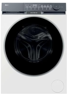 Haier X9 Series HW100-B14387U1-S Lavadora Carga Frontal 10KG, Clase A -30%, Función Vapor, Motor Direct Motion, Display Digital, 1400 RPM, Ultra Fresh Air, Detector Automático KG, 14 Programas, Blanco
