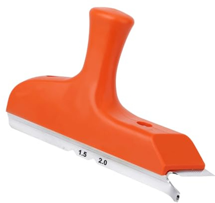Rifilatore per Bordi con Lama Acciaio Inossidabile e Impugnatura Comoda, Strumento Lavorazione Legno Sbavare Piallare Correggere Bordi Legno Impiallacciatura PVC ABS Superfici Dritte Curve