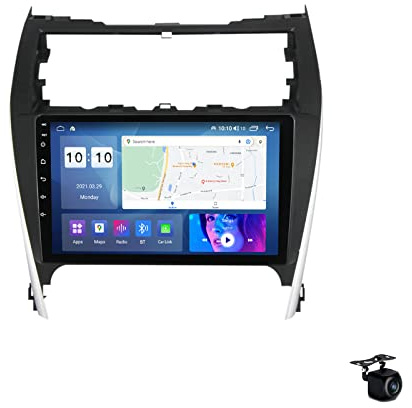 Autorradio Android 12 Doble DIN para Toyota Camry 2012-2014, Reproductor Multimedia con navegación GPS de 9, CarPlay, DSP, FM, Bluetooth, WiFi, SWC, 4G/5G, Mirror Link.