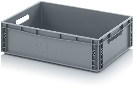 Auer Packaging Eurobehälter-Eurobox 60 x 40 x 17 cm Stapelbehälter Plastik Box 60x40x17 600 x 400 x 170 mm Transportbox 35l grau