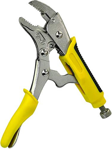 AERZETIX - C45836 - Pince-Etau 140mm à Mors Mobile - Mâchoire Autobloquante - Pince-Etau Réglable de Serrage/Multifonctionnel/Rapide - Poignée Antidérapante Bi-Matière - en Acier/CR-V/