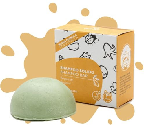 Tukiki shampoo solido per capelli grassi - antiforfora - bergamotto - plastic free - 60gr Made in Italy