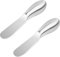 suchkawe 2 Pieces Cheese Spreader and Butter Knife Set, Stainless Steel Butter Knife Cheese Spreader with Ergonomic Hollow Handle(13.5×2.3 cm)