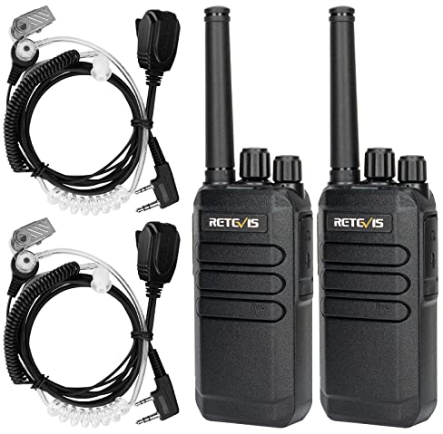 Retevis RT40 Walkie Talkie, PMR446 Funkgerät Lizenzfrei, 48 Kanäle DMR Digital Analog Ham Radio, 2000 mAh Professionelles Walkie Talkie Tragbares für Sicherheit, Schule (Schwarz, 2 Stück)