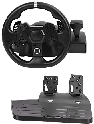 Leapiture PC Racing Wheel Gaming Vibration Racing Volant 7 en 1 USB Gaming Racing Wheel avec Pédale 270° Rotation Racing Accessoires De Jeu pour PS 4
