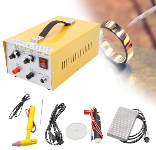 JJENXYYDS Máquina de Soldar láser Plata Joyería Puntos de Soldadura Herramienta 200 W, 30 A, Impulso de Soldadura de Joyas, Ajustable, 0,5 – 1,0 mm