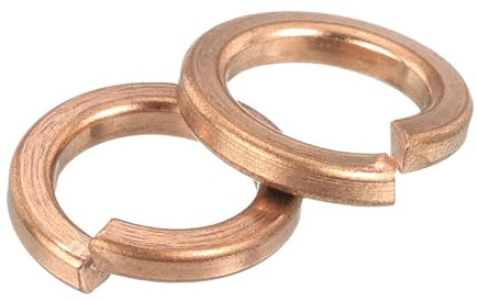 QUARKZMAN 5 Pcs Rondelle à Ressort en Cuivre, M10 Assortiment de Rondelles de Blocage Fendues Rondelles de Blocage pour Vis, Boulons, Écrous