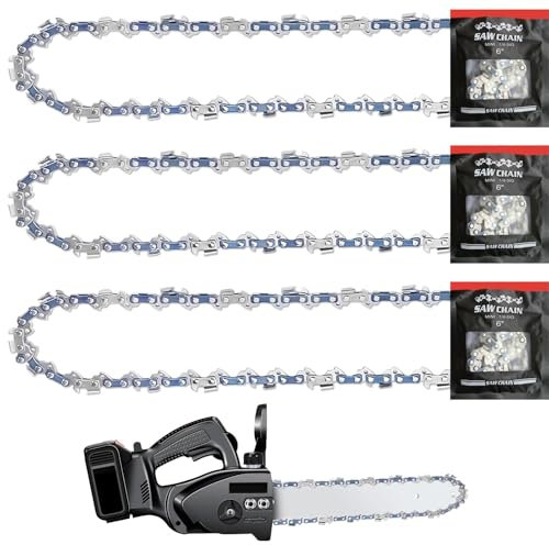 3er-Pack Sägeketten 3/8 LP für 30,5cm Schiene, 40 Antriebsglieder, 1,3mm Rückschlagsarme Kette, Kettensäge, Ersatzkette Kompatibel mit Makita, Bosch, Einhell, Oregon, Husqvarna, Dolmar und mehr