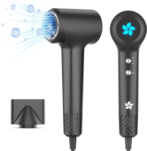 Secador Pelo Profesional, Secador de Pelo ionico, 400 Millones de Plasma, Motor Sin Escobillas de 110.000 RPM, Secado Rápido, 57 dB de Ruido Bajo para Viajes, Casa, Para Todo Tipo de Cabello