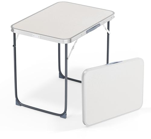 Bonnlo Table de Jardin Pliante Portable en Alliage d'Aluminium/70x50x58cm/ Pliable pour la Terrasse, Le Camping, la Plage,Le Balcon,Le Bureau