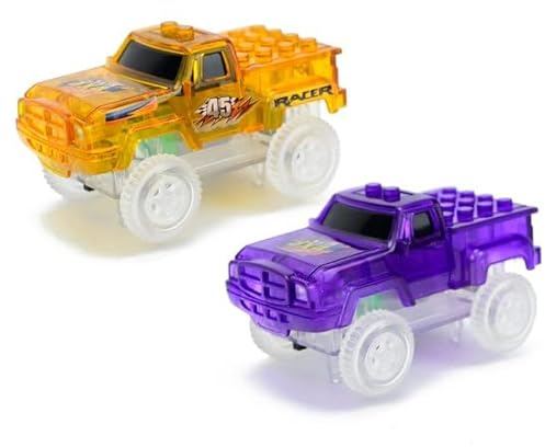 Magna Minds - Jouets magnétiques - Kit d'extension - Voitures de piste de course - 2 pièces - Tiles magnétiques - Carrelage magnétique