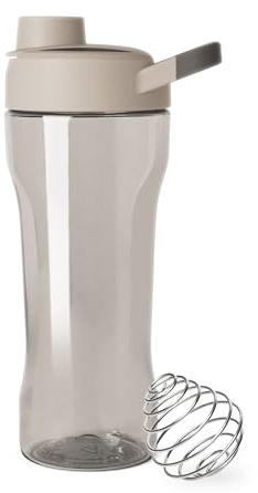Simple Modern Rally Plastic Protein Shaker Bottle with Ball | 24oz Leakproof Cup for Protein Shakes, Mixes, Electrolytes, Pre Workout | Almond Drift