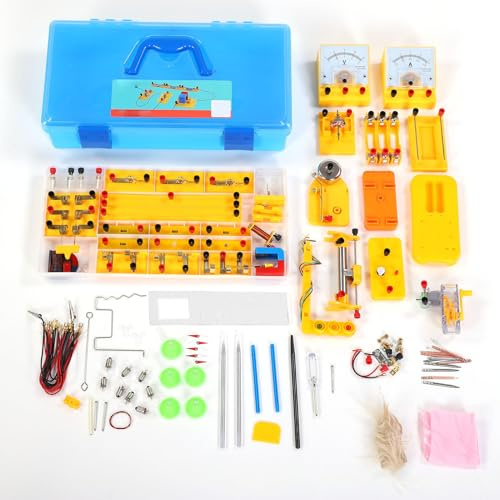 Spacnana Kit de Experimentos de Física, Juego de Electricidad y Magnetismo con Amperímetro Voltímetro para Aprendizaje Stem en la Escuela Secundaria