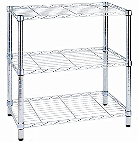 King Collection S1775001 Scaffale Cromato Tre Piani, Argento, 60 x 35 x 90 Cm