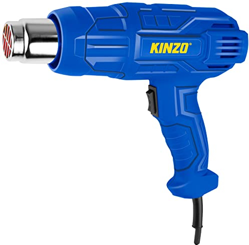 Kinzo Pistola termica – 230 V – blu – 350 fino a 600 gradi – 2 livelli di calore – bruciatore a colori