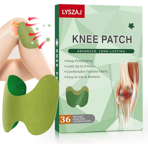 36Pcs Knee Patches,Wormwood Extract Sticker 8-Hour Heat Patches of Joint for Knee, Back, Neck, Shoulder