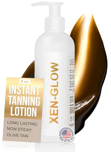 Dark Self Tanning Lotion for Face & Body - Hydrating Sunless Tanner for a Natural, Streak-Free Olive with Vitamin E, C & Aloe - Fast-Drying Dark Self Tanner for Sensitive, Fair & Pale Skin - 8 fl oz