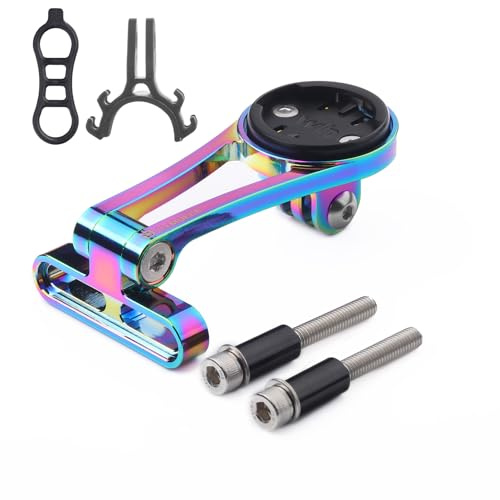 Dymoece Fahrrad Computer Halterung Verstellbare Out Front Combo-Fahrradhalterung für Wahoo Elemnt,Elemnt Bolt,Elemnt Roam,Elemnt Mini und Lampe