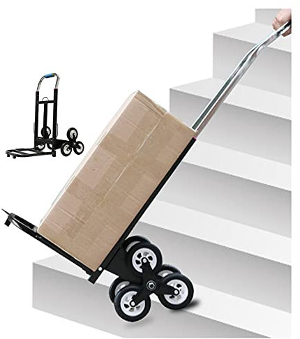 WYRMB Hand Trucks Stair-Climbing Wheel Trolley Portable Folding Hand Trucks Multifunctional Trolley with A Load of 100kg for Family Moving Shopping Luggage Transport Cart,