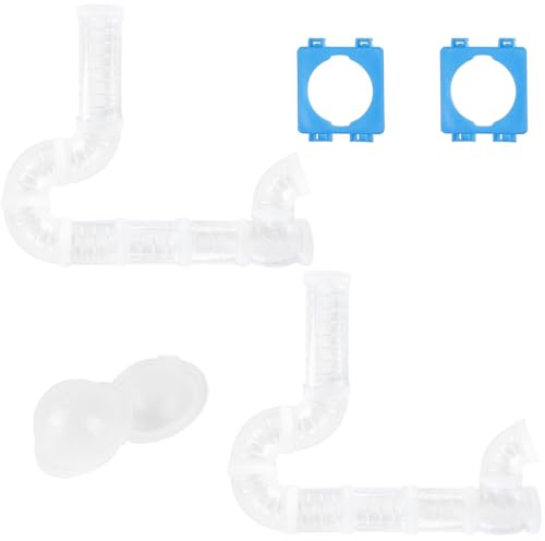 Lot de 2 kits de tubes pour hamster, tunnel, aventure, tuyau externe transparent, piste de connexion pour rat, jouet pour hamster, souris, petits animaux, sport, élargir l'espace (blanc)