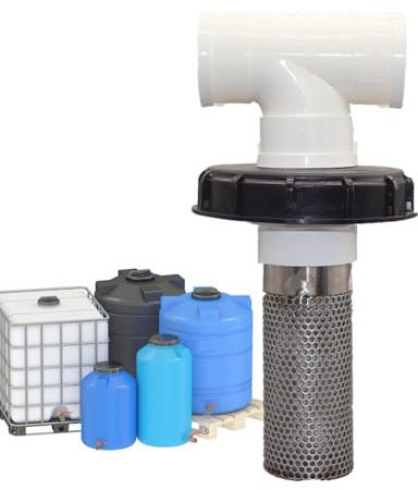 de agua barril de lluvia - de entrada de la manguera de jardín | Cubierta de malla de malla de agua de galón | Accesorio de tapa de la manguera de de cubo de lluvia para hojas