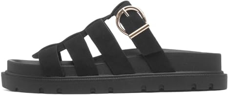 Lilley Daani Womens Black Gladiator Mule Sandal