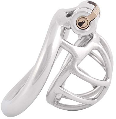 TERNENCE Stainless Steel Small Male Chastity Device Ergonomic Design Cock Cage S245 (1.77 inch / 45mm)