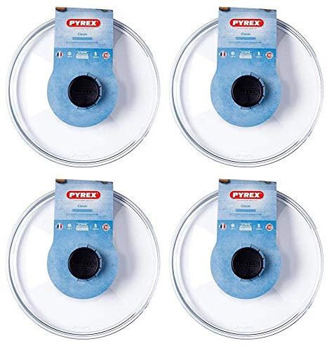 Pyrex Classic Kitchen Accessories - Coperchio universale in vetro per pentole, 20 cm, confezione da 4