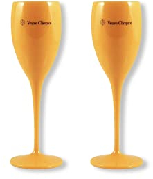Veuve Clicquot Yellow Label - Juego de 2 copas de champán