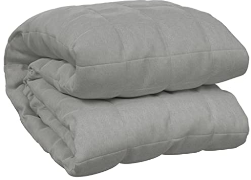 vidaXL Gewichtsdecke Therapiedecke Schwere Decke Schlafhilfe Entspannungsdecke Einschlafhilfe Schwerkraftdecke Grau 155x220cm 11kg Stoff