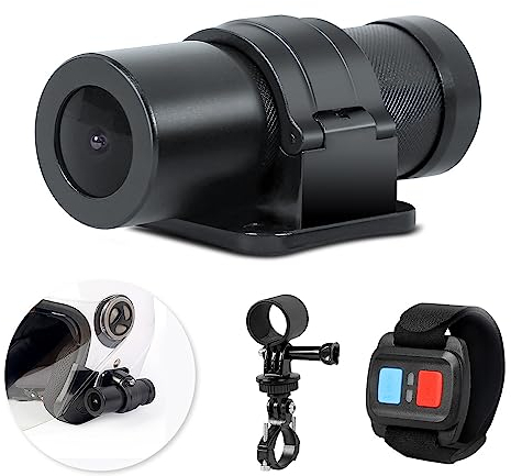 VSYSTO HD 1080P WiFi Motorrad Fahrrad Helm Kamera, tragbare Nachtsicht 150° Weitwinkel Objektiv wasserdichte Action Kamera DVR, Schleife Aufnahme, G-Sensor (Black-D5S)