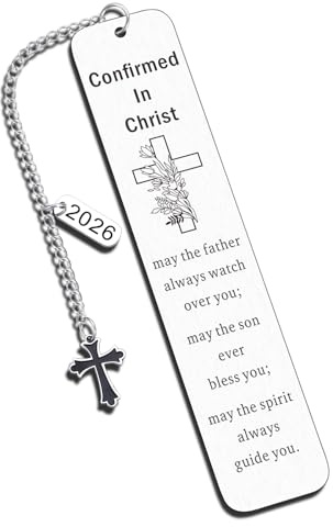 Confirmation Gifts for Teen Girls Boys, Confirmation Sponsor Gifts for Women Men, Easter Bible Verse Bookmark, First Communion Gift for Teens Adults 2026 Baptism Catholic Faith Religious Christian
