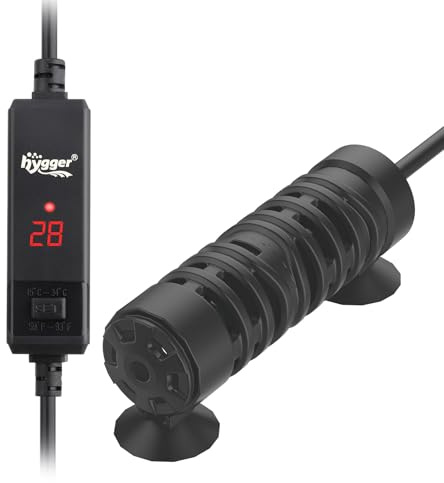 hygger Aquarium Heizstab 100W,Mini Aquarium Heizung mit LED-Digitalanzeige,Small Fish Tank Heater Aquarium Betta Heater for 37-98L Freshwater Aquariums