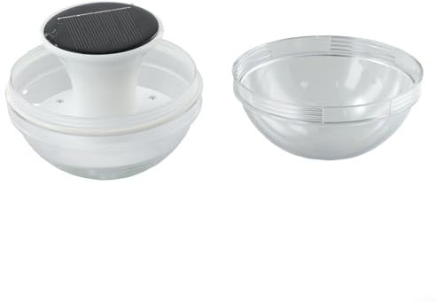 Bebykilemi Luci a sfera galleggianti a energia solare, per fontana d'acqua, 1/2 luce a sfera galleggiante solare per cortili, parchi, luci RGB che cambiano colore per laghetto (1 pezzo)