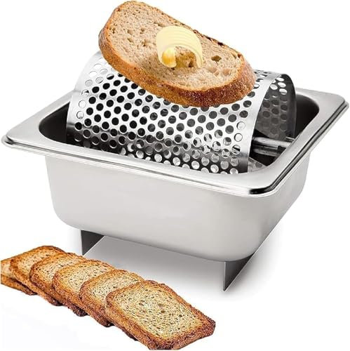Rullo per Burro, Rullo per Burro per Panini, Rullo Spalmatore per Burro in Acciaio Inossidabile, Rullo Rotante per Spalmare Il Burro in Modo Uniforme per Bistecche di Pane di Mais da Cucina