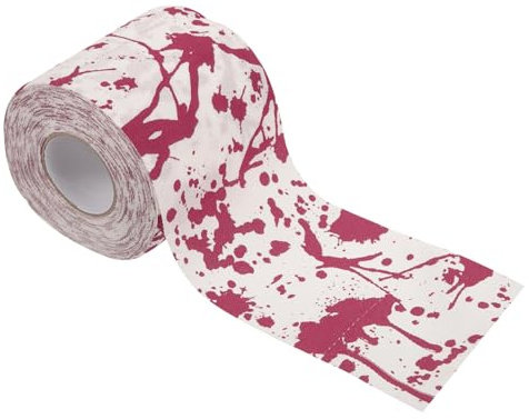 VALICLUD Carta Igienica Stampata per Halloween Carta Igienica per Bagno Motivo Macchie di Sangue Articoli per Feste di Halloween