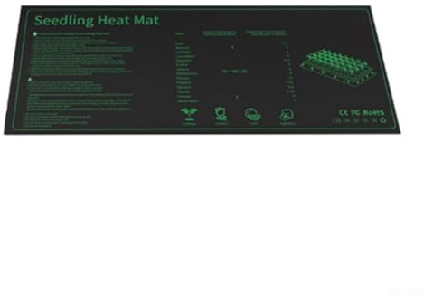 Zeroupshop Alfombrilla de calefacción para plantas con controlador de termostato, almohadilla térmica impermeable de PVC de 10 x 20 pulgadas para jardinería interior y uso en terrarios de mascotas, se