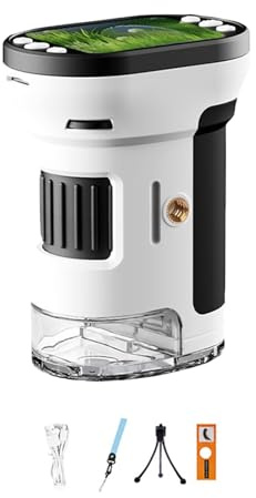 Microscopio digitale da 2 pollici 1000X per bambini con lente d'ingrandimento portatile e sistemi di illuminazione a LED integrati Microscopio digitale per bambini