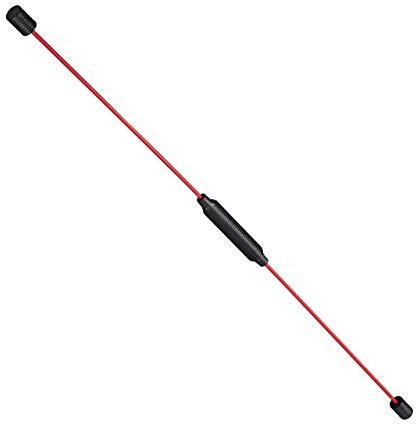 Relaxdays Unisex Relaxdays Swingstick Fitness Schwingstab f r Vibrationstraining Tiefenmuskulatur flexibel Fibe, rot, 1 Stück EU